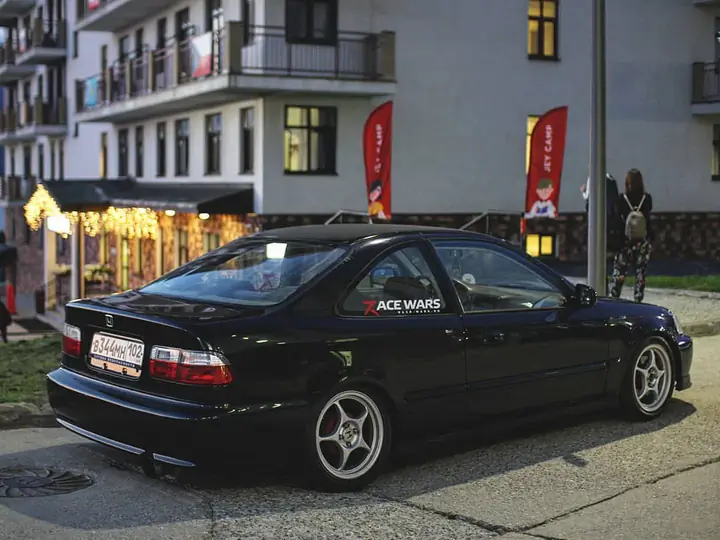 Car 344, black Honda Civic EJ7